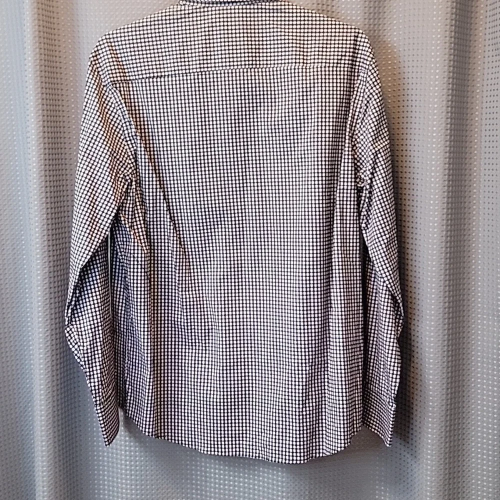 NWOT Michael Strahan Houndstooth Button Up Shirt Size L 17-17.5 - Picture 5 of 5